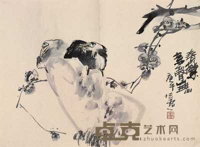 高德星 1990年作 春意声声无 镜心 40.5×55.5cm